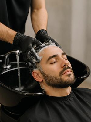 Lavagem de cabelo masculino  (avulso)